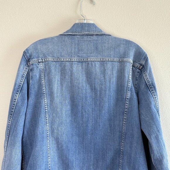 Levi's Stretch Denim Medium Wash Trucker Jacket - Picture 7 of 10